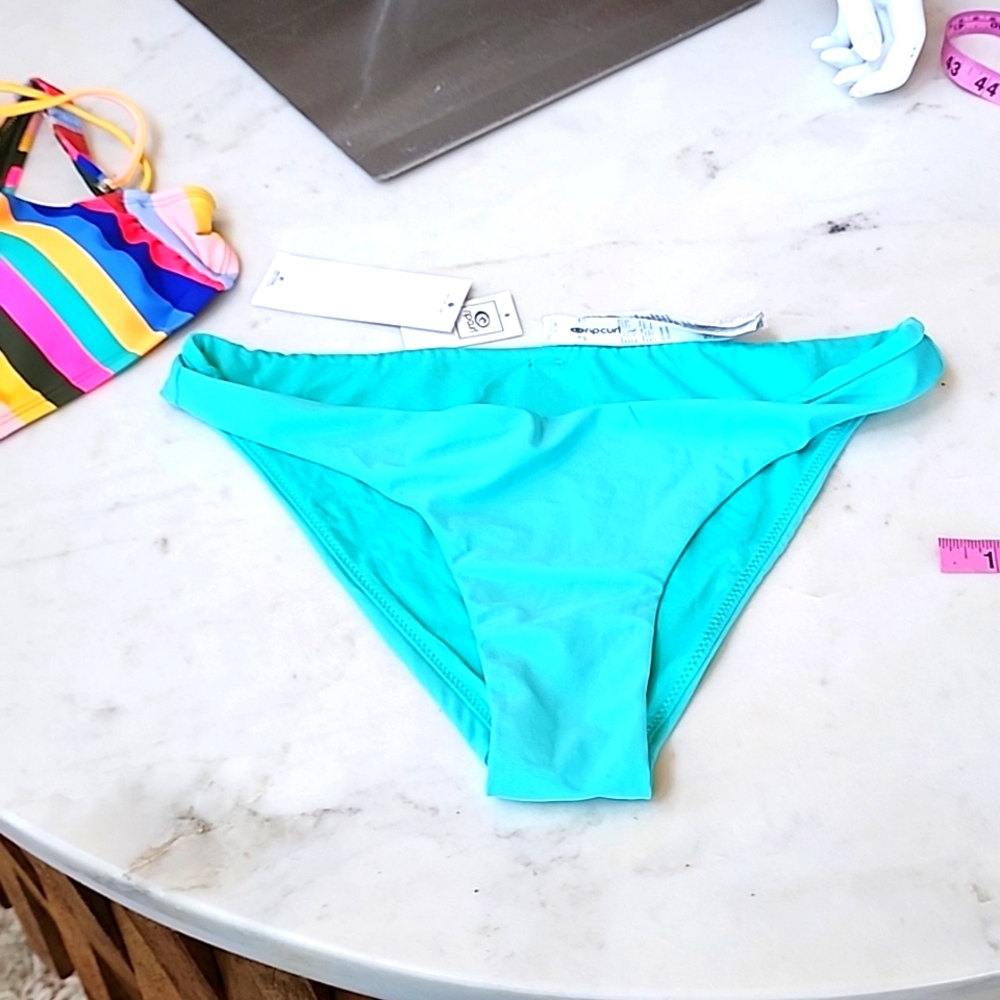 NWT RIPCURL Brights good pant aqua green bikini bottoms Size large